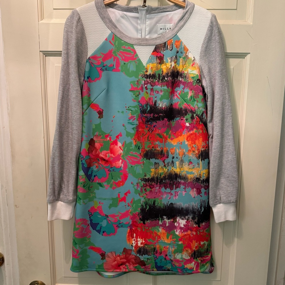 Women's MILLY Long Sleeve Designer Dress  - Size Petite Small (SP)